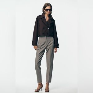 Zara High Wait Trousers Pants Size Large NWT